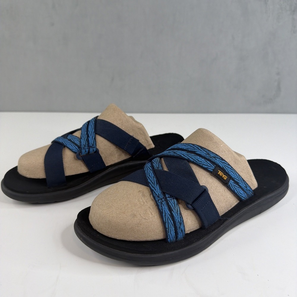 Teva Womens Size 9 Blue Strappy Slide Sandals Sport Outdoor Comfort Shoes - Picture 4 of 9
